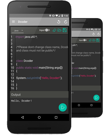 Mobile IDE, code compiler, code editor.